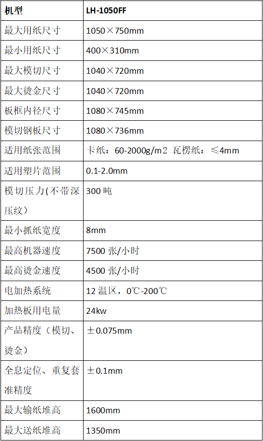 LH-1050FF全自动全息定位烫金模切机