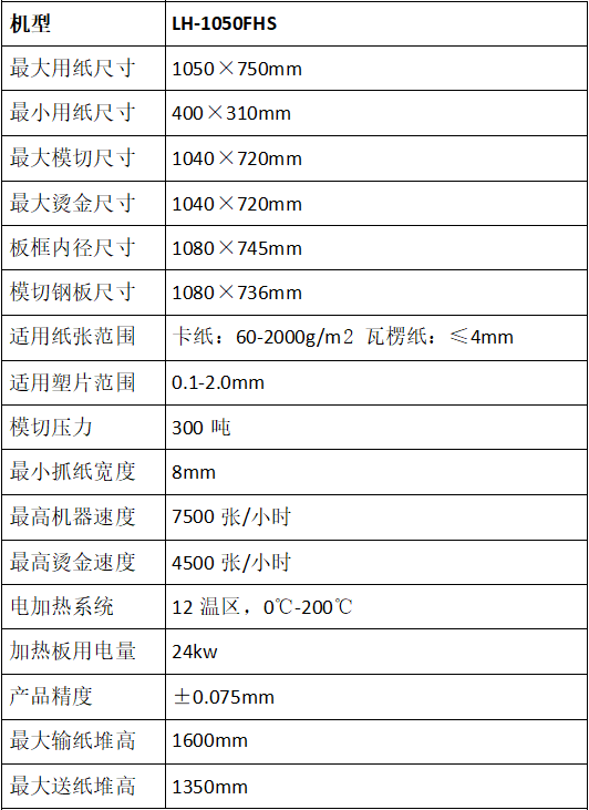 LH-1050FHS全自动清废烫金模切机